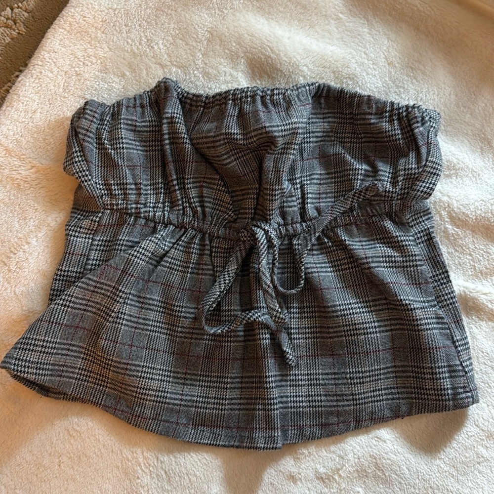 Brandy Melville Plaid Tube Top